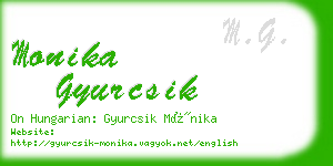 monika gyurcsik business card